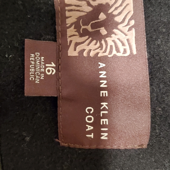 Anne Klein Black Wool Coat - Picture 8 of 12